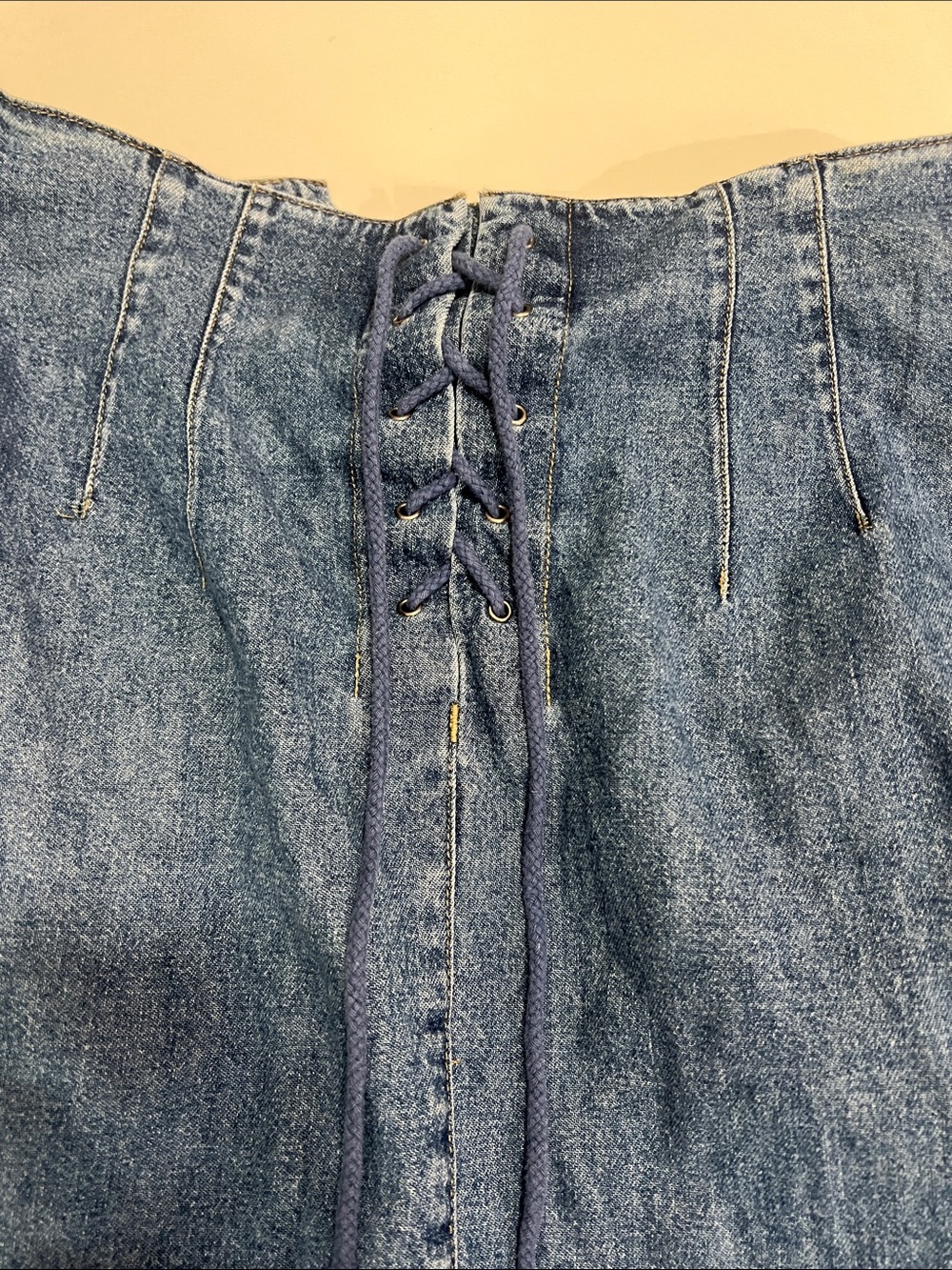 Lizwear Button-Front Blue Denim Maxi Skirt - Picture 8 of 12